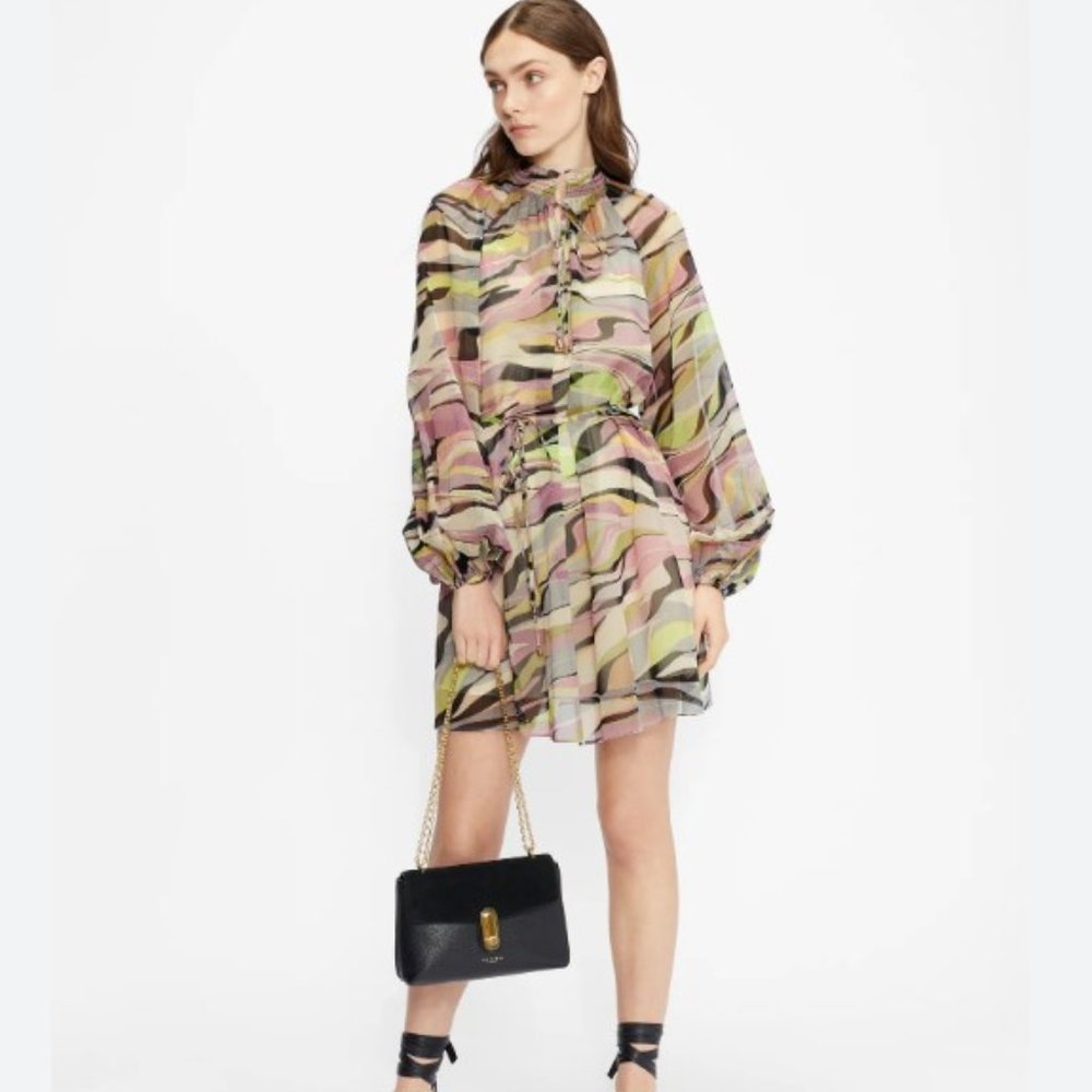 Ted Baker Multicolor Swirl Print Mini Dress